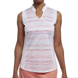 Pebble Beach Sleeveless Dry-Luxe Performance Golf Polo (b1)